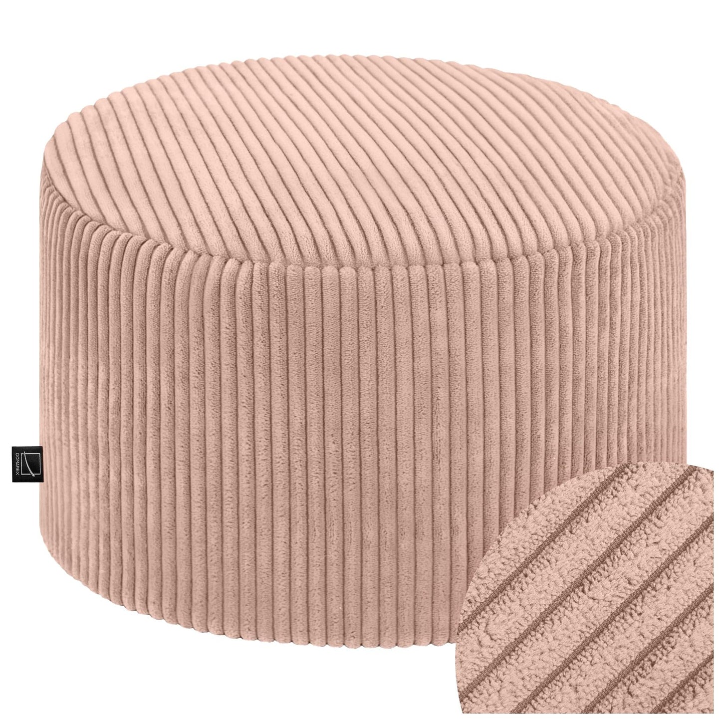 Runde Sitzpouf 45x25 cm weich modern Fußhocker Sitzhocker gepolstert rutschfest für Wohnzimmer Schlafzimmer Kinderzimmer Made in Polen