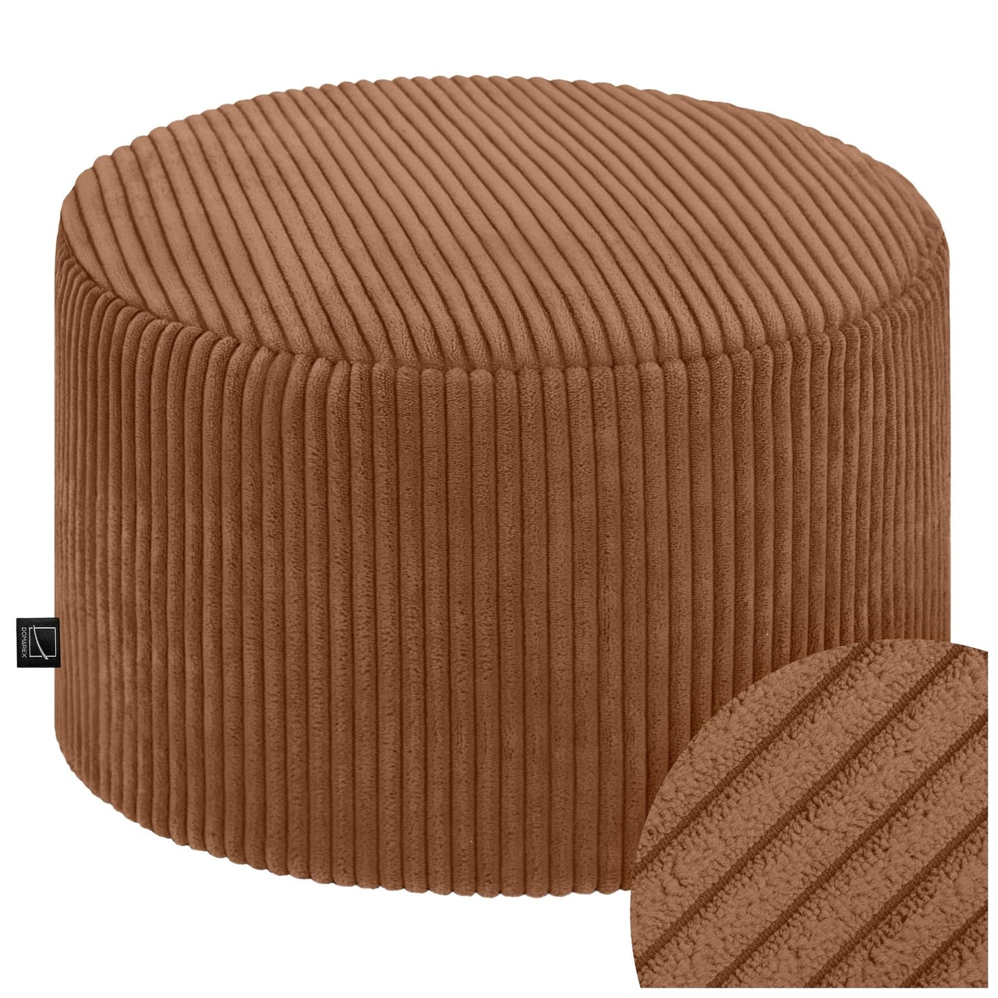 Runde Sitzpouf 45x25 cm weich modern Fußhocker Sitzhocker gepolstert rutschfest für Wohnzimmer Schlafzimmer Kinderzimmer Made in Polen