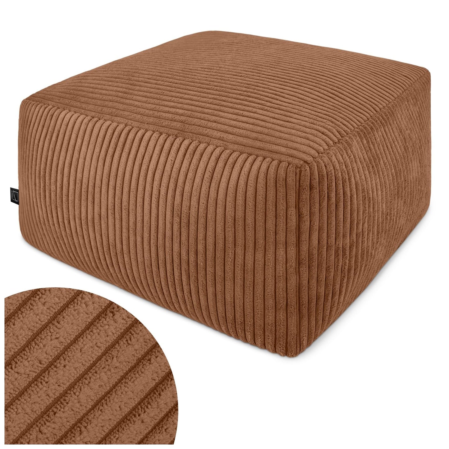 Runde Sitzpouf 45x25 cm weich modern Fußhocker Sitzhocker gepolstert rutschfest für Wohnzimmer Schlafzimmer Kinderzimmer Made in Polen