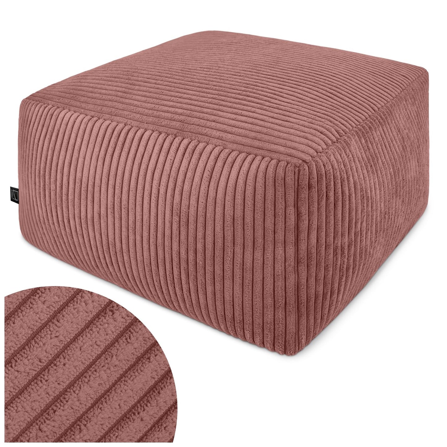 Runde Sitzpouf 45x25 cm weich modern Fußhocker Sitzhocker gepolstert rutschfest für Wohnzimmer Schlafzimmer Kinderzimmer Made in Polen