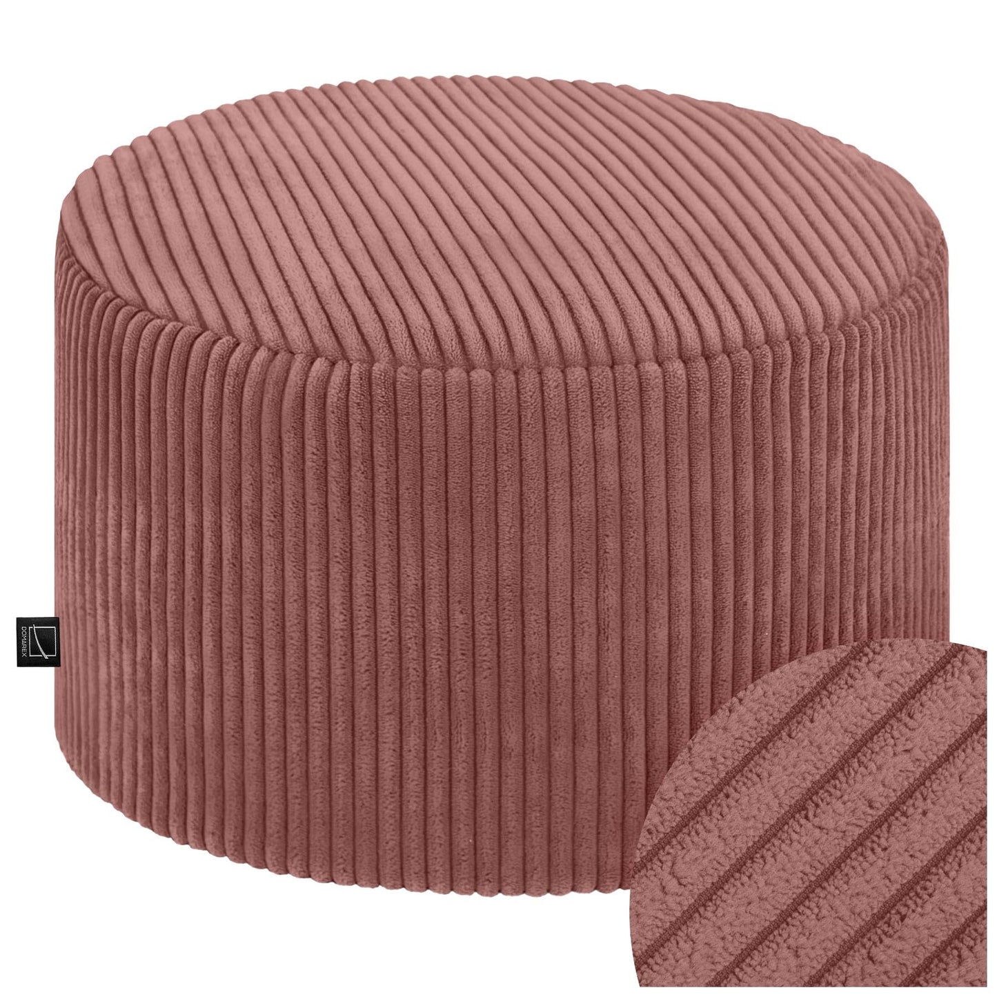 Runde Sitzpouf 45x25 cm weich modern Fußhocker Sitzhocker gepolstert rutschfest für Wohnzimmer Schlafzimmer Kinderzimmer Made in Polen