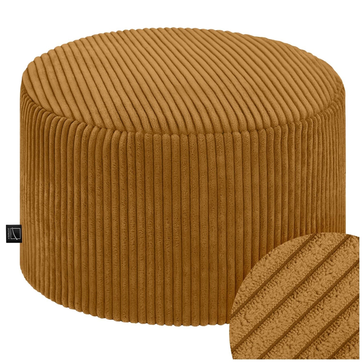 Runde Sitzpouf 45x25 cm weich modern Fußhocker Sitzhocker gepolstert rutschfest für Wohnzimmer Schlafzimmer Kinderzimmer Made in Polen