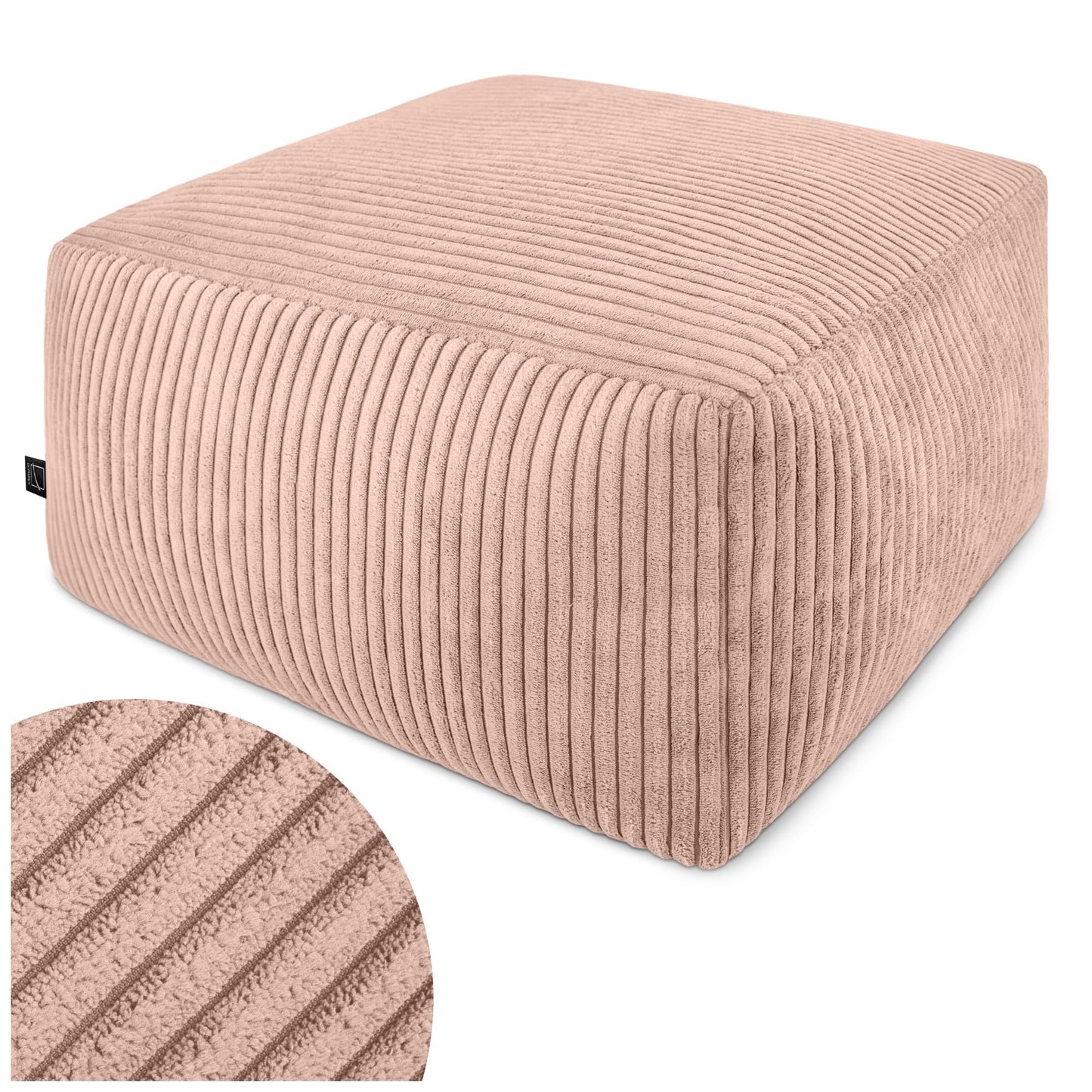 Runde Sitzpouf 45x25 cm weich modern Fußhocker Sitzhocker gepolstert rutschfest für Wohnzimmer Schlafzimmer Kinderzimmer Made in Polen