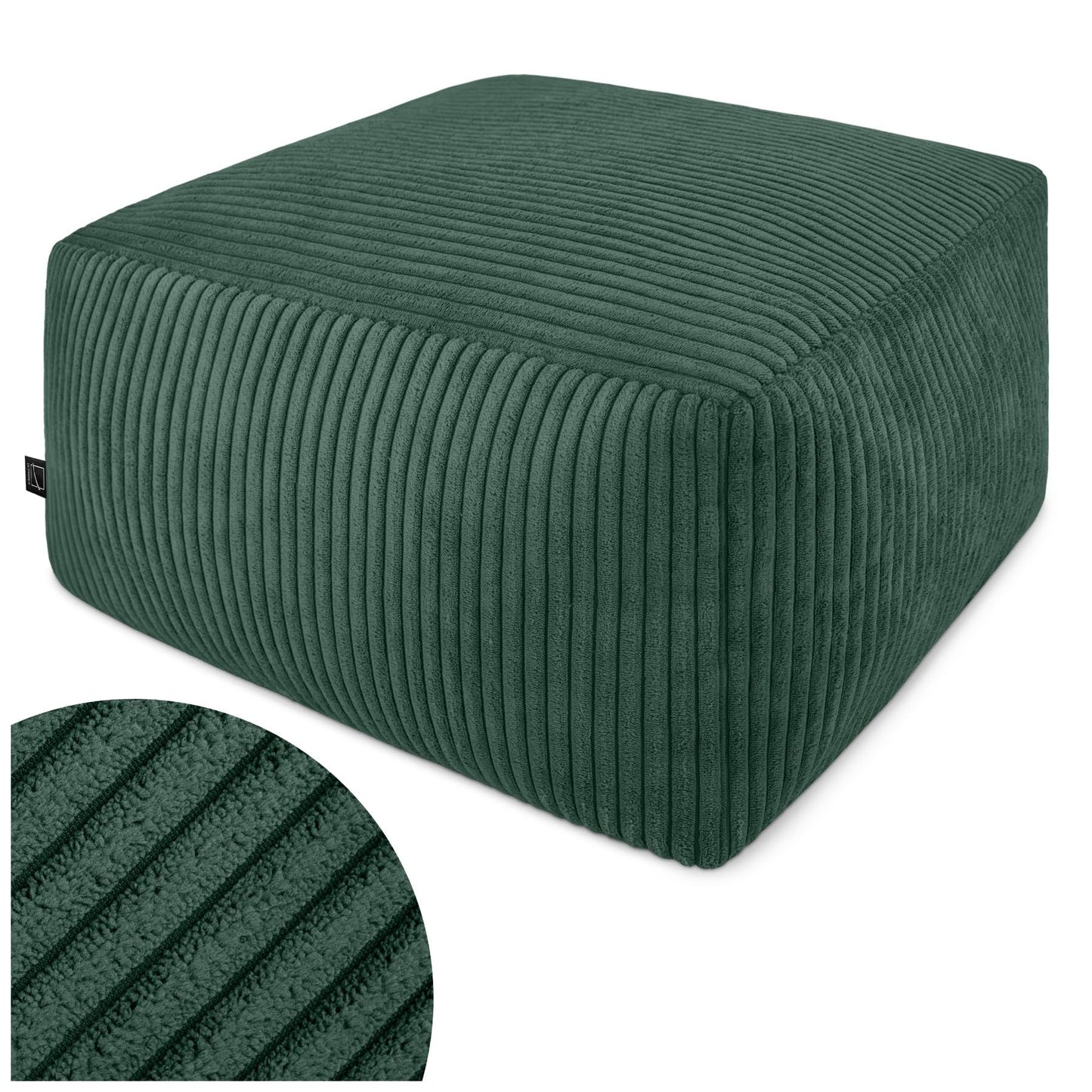 Runde Sitzpouf 45x25 cm weich modern Fußhocker Sitzhocker gepolstert rutschfest für Wohnzimmer Schlafzimmer Kinderzimmer Made in Polen