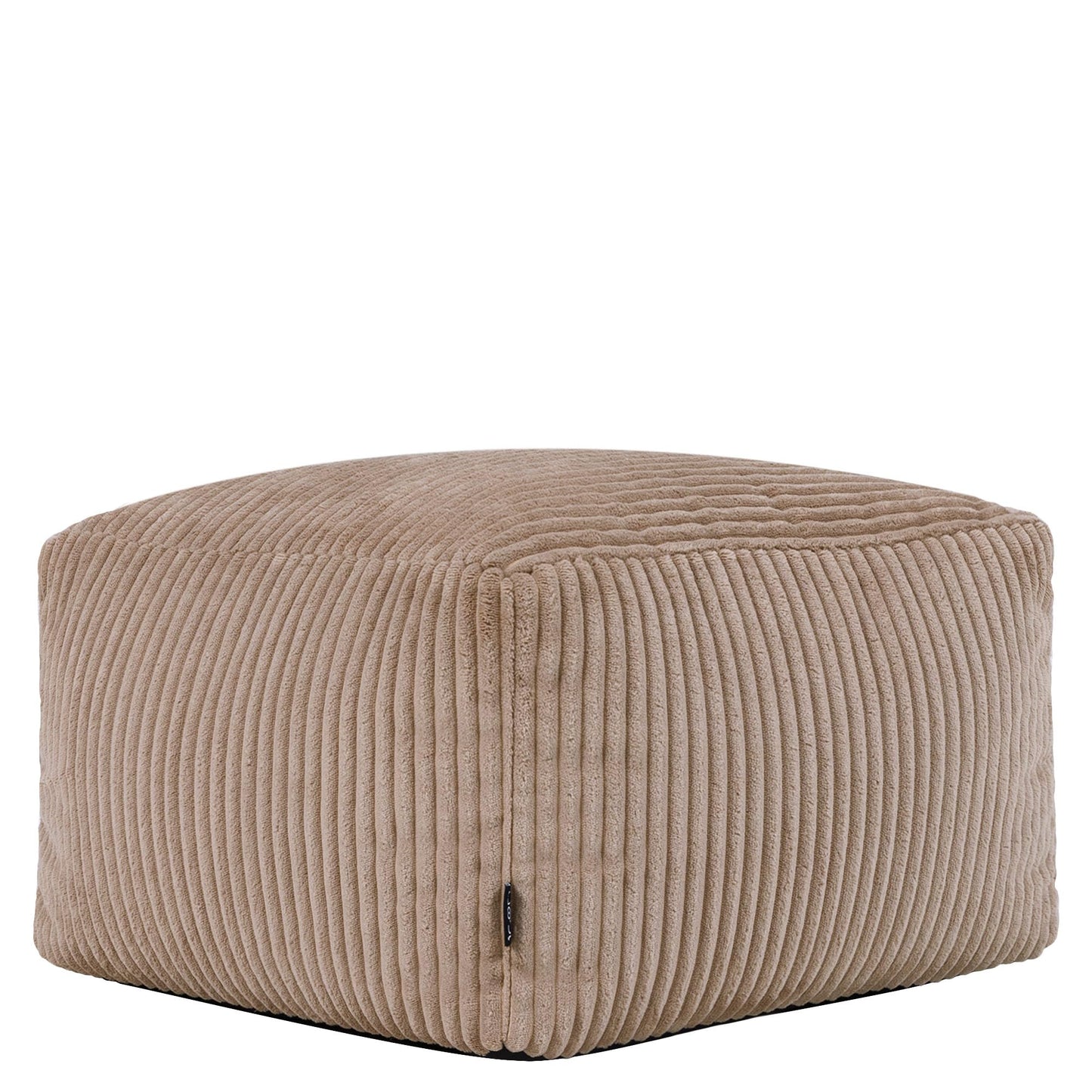 Icon Amara Hocker, Salbeigrün, Flauschiger Cord Stoff, Sitzsack Cord, Sitzpuff, Pouf Hocker mit Füllung, Fußhocker für das Wohnzimmer, Deko Wohnzimmer