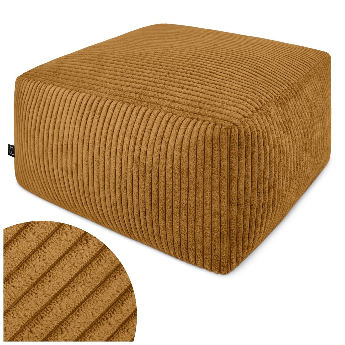 Runde Sitzpouf 45x25 cm weich modern Fußhocker Sitzhocker gepolstert rutschfest für Wohnzimmer Schlafzimmer Kinderzimmer Made in Polen