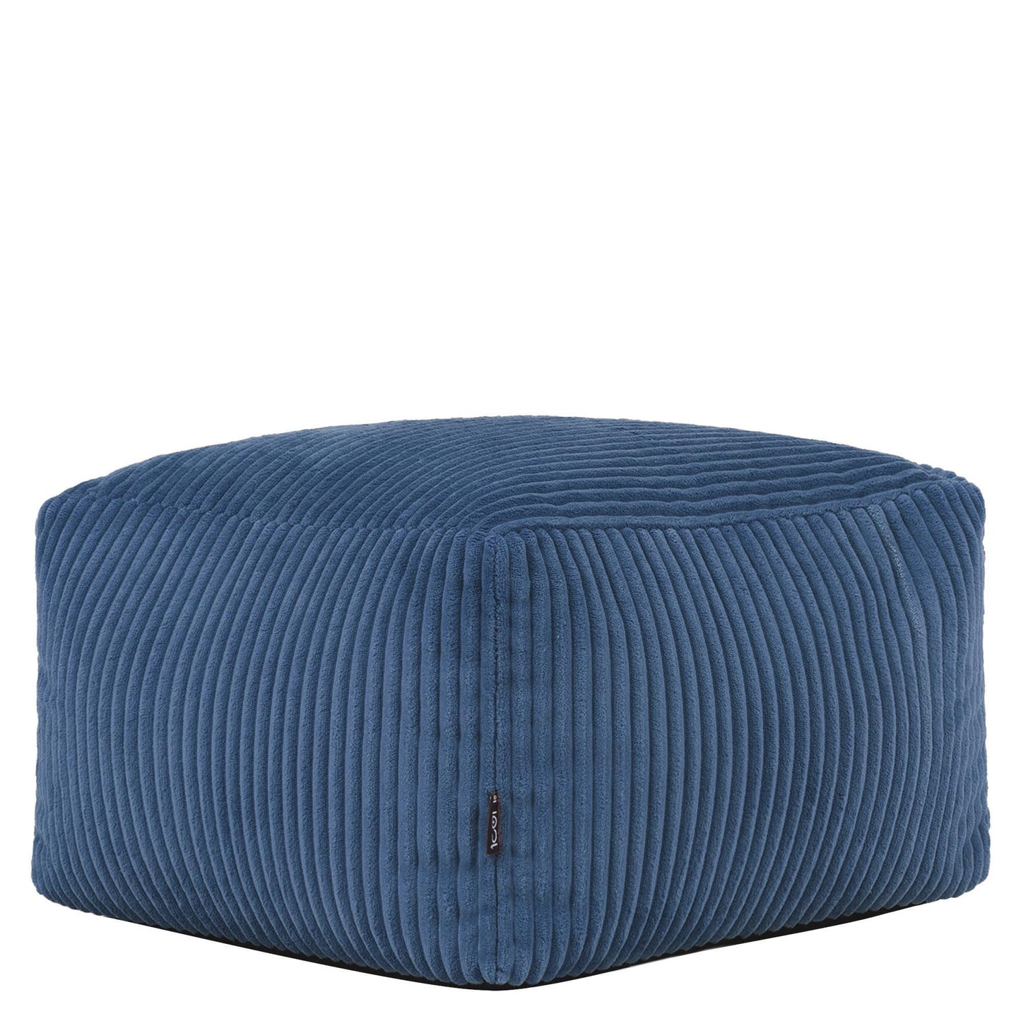 Icon Amara Hocker, Salbeigrün, Flauschiger Cord Stoff, Sitzsack Cord, Sitzpuff, Pouf Hocker mit Füllung, Fußhocker für das Wohnzimmer, Deko Wohnzimmer