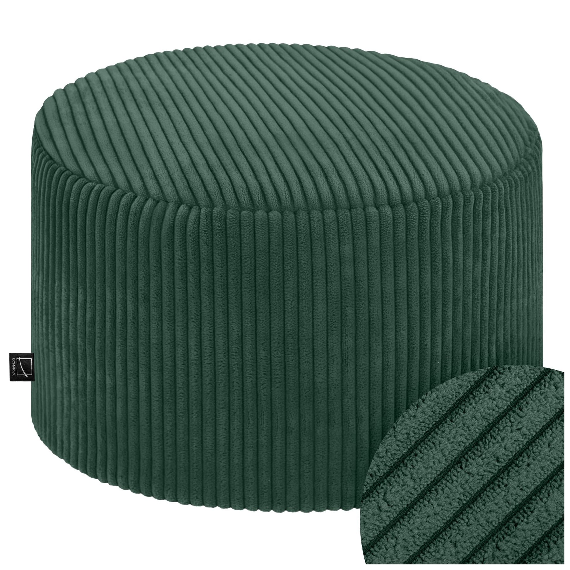 Runde Sitzpouf 45x25 cm weich modern Fußhocker Sitzhocker gepolstert rutschfest für Wohnzimmer Schlafzimmer Kinderzimmer Made in Polen